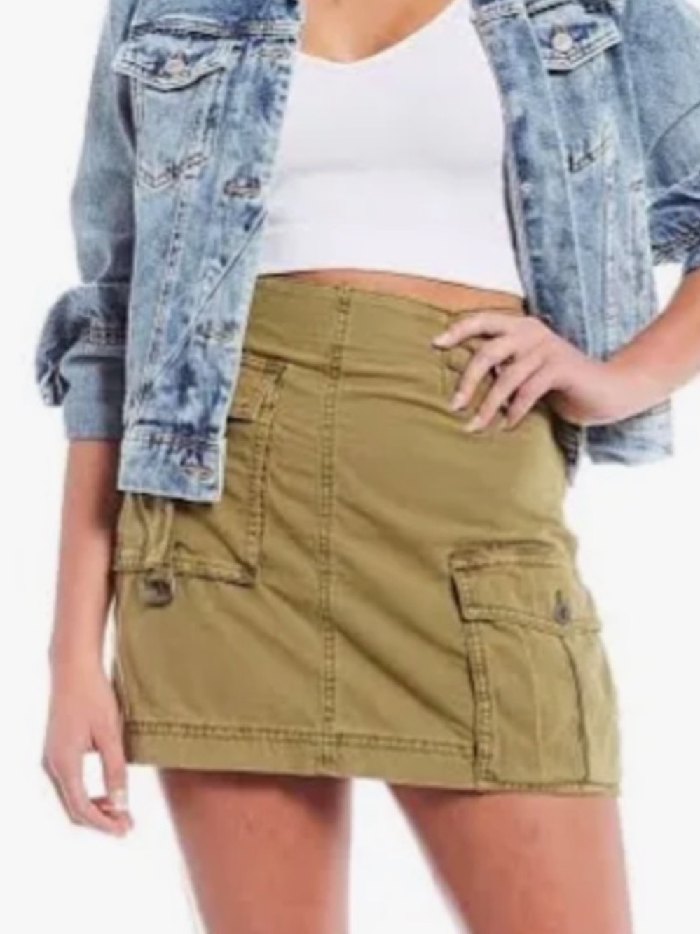 Free People Erika Utility Mini Skirt - 8